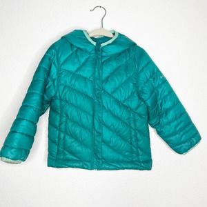 COLUMBIA Hooded Puffer Coat Teal Toddler 3T